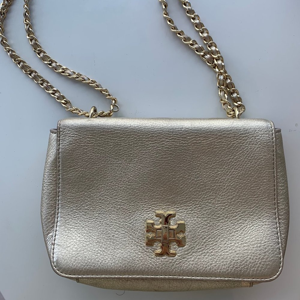 Gold Tory Burch purse